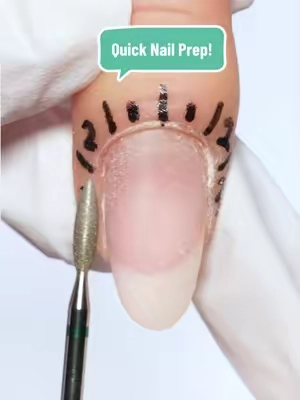 Follow the numbers for quick nail prep! 🔥 Clean up the cuticles and gently buff the nail surface for a smooth base! 💕 Check my shop!✨ #melodysusie #naildrill #beginnernailtech #nailtutorial #nailtools 
