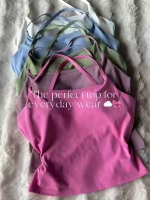 So comfy and affordable, 3/5 packs to choose!#tops #backlesstop #gymtop #OOTD #gymoutfit 