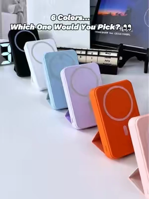 Charge & prop your phone anywhere! Magnetic power at your fingertips 🔋 #WirelessCharger #PowerBank #MagneticStand #iPhoneAndAndroid #tiktokshopfalldealsforyou  
