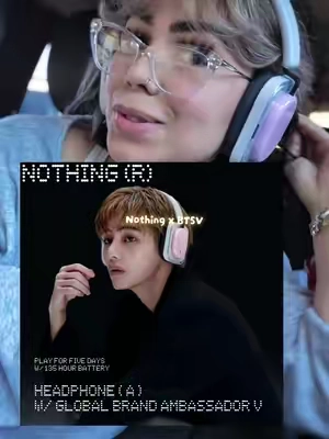 @Nothing global ambassador #kimtaehyung  wearing my same headphones?!! #btsv #bts #nothingheadphones #ARMY 