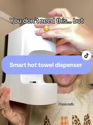 This hot towel dispenser makes an ordinary morning or nighttime routine feel like an at-home spa experience. Add water, press the button, and you have a fresh steaming hot towel ready to go. ♨️ #HotTowelDispenser #TikTokMadeMeBuyIt #ViralOnTikTok #AtHomeSpa #SelfCareFinds