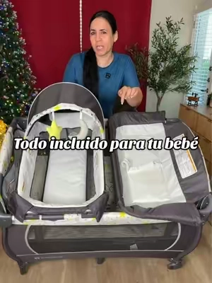 Cinco en Uno de Baby Trend, Moisés, Cambiador, Cuna, Corral y Storage, todo en un mismo lugar. #parabebes #maternidad #maternity #babytrend #corralparabebes 