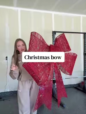 A Christmas decor statement piece!! This is the 48 inch #christmasdecor #christmasbow #outdoorchristmasdecor 