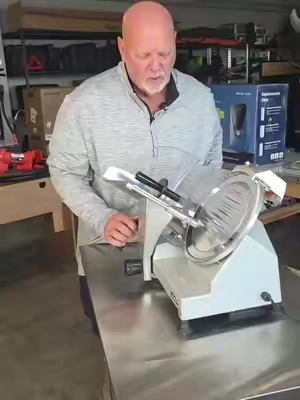 150W Stainless steel meat slicer #meat #ham #turkey #DIY #meatslicer 