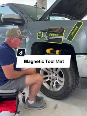 Flexible Magnetic Tool Mat, Features 83 Powerful Magnets for Holding Tools & Metal Parts Perfect for Car Repair, Mechanics, Automotive Shops and DIYers #magnetictoolmat #magnetictoolholder #mechanics #diytools #tiktokshopcreatorpicks @SEESE Store 