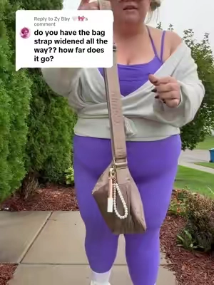 Replying to @Zy Bby 🤍🎀 The strap is so long on this Crossbody bag! It fits me as a plus size girl no problem and I actually don't have it at the full length. @Comfrt #TiktokShopFallDealsForYou #crossbody #PlusSize #purse #mombag 