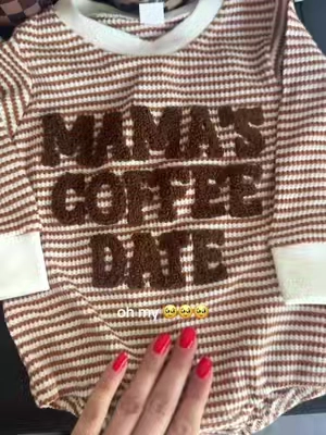 Mamas coffee date knit onesie 🥹 #MomsofTikTok #momlife #newmom 