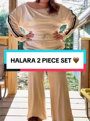 My husband thought I was getting dressed up to go somewhere fancy… SIR, I’M GOING TO DOLLAR GENERAL. 😭😂 This @Halara 2 piece waffle lounge set has me looking like somebody’s rich auntie with a full calendar and ZERO responsibilities. 🤎 Off shoulder top, high waisted drawstring wide leg pants AND pockets?! Sister, it’s giving expensive taste with absolutely nowhere to be. 😂🛒 Linked below! @Halara_official  #Halara #HalaraTwoPieceSet  #OOTD  #HalaraNewArrivals  #TikTokShopNewArrivals 