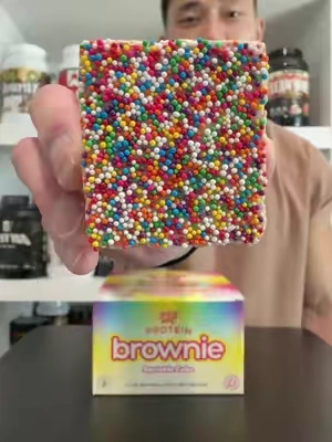 NEW Sprinkle Cake Prime Bites Brownies! @Prime Bites Protein Treats #primebites #proteinbrownies #sprinklecake #dotcake  