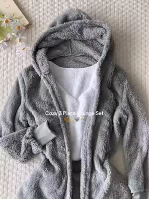 Cute & cozy 3 piece lounge set #oungewear #loungeset #cozyvibes #3pieceset #comfy