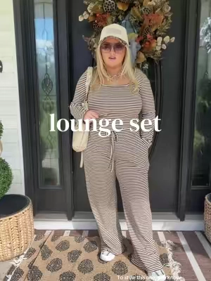 Cute enough to wear out, comfy enough to lounge in 😍 #loungeset #set #petitefashion #curvyfashion #tiktokshopfalldealsforyou 