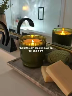 ✨Looks like a candle, but it’s actually a flameless, waterless, cordless diffuser that uses pure essential oils. It turns on when you lift the lid, gives the prettiest cozy glow, and you can literally blow it out when you’re ready to turn it off, or just put the lid back on! @QVC, Inc #bathroomessentials #flamelesscandle #waterlessdiffuser #diffuser #christmasgifts 