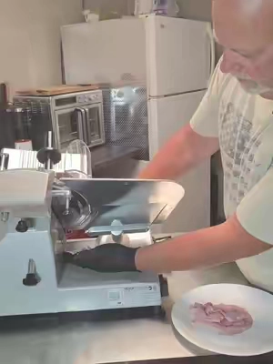 150W Stainless steel meat slicer #meatslicer #meatcutter #lunchmeat #DIY #sandwhich 