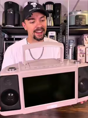 Nostalgia meets 2027 where a boombox literally does it all 😳 #boombox #mediaplayer #alteclansing #giftideas 