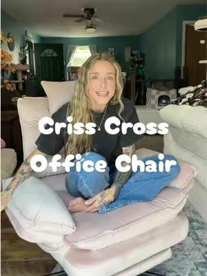 The cutest & comfiest PINK office chair ✨ #crisscrosschair #officechair #chair #tiktokshopcreatorpicks 