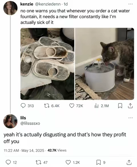 My cat loves to drink water from this 