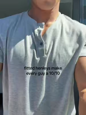 Best fit & simple #fyp #henley #gym #mensshirt #falldealsforyou 