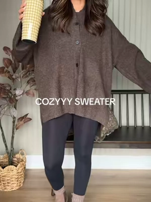 the fit, the coziness, the color!! obsessed is an actual understatement 🧸☁️ sized up to a large!

#cozysweater #cozycardigan #oversizedsweater #falloutfitinspo #winteroutfitinspo 