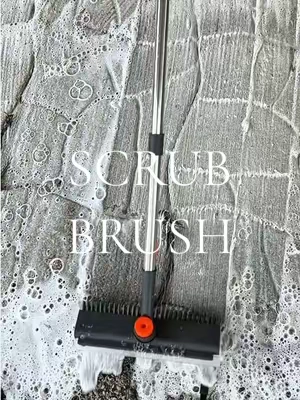 Back porch clean 🧼 🫧🧹 this 3-in-1 scrub brush is getting used for EVERYTHING! #scrubbrush #CleanTok #patiorefresh #tiktokshopblackfriday #porchdecor 